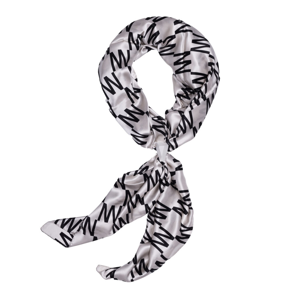 AUREA GREY MIST SILK SCARF