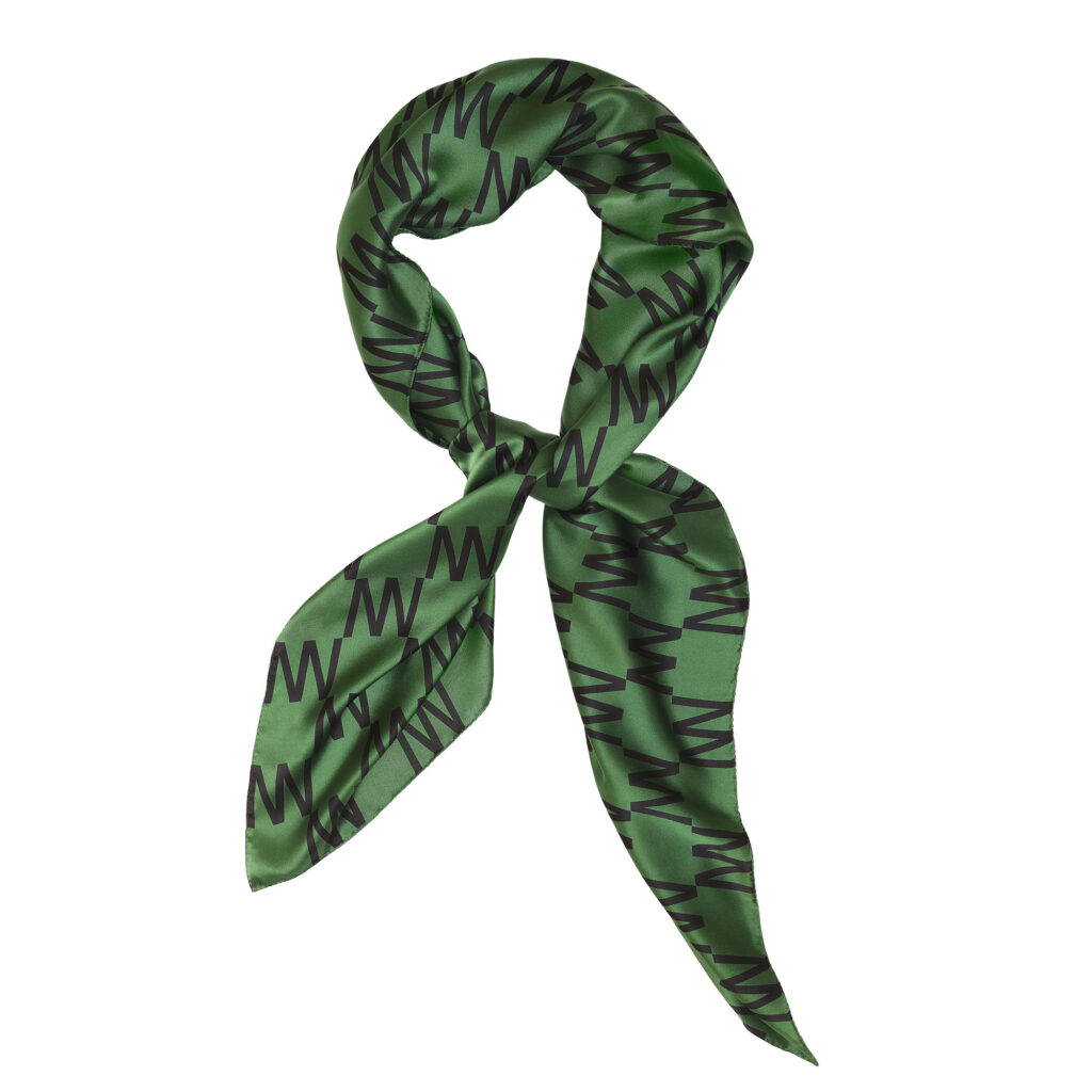 AUREA GREEN SILK SCARF