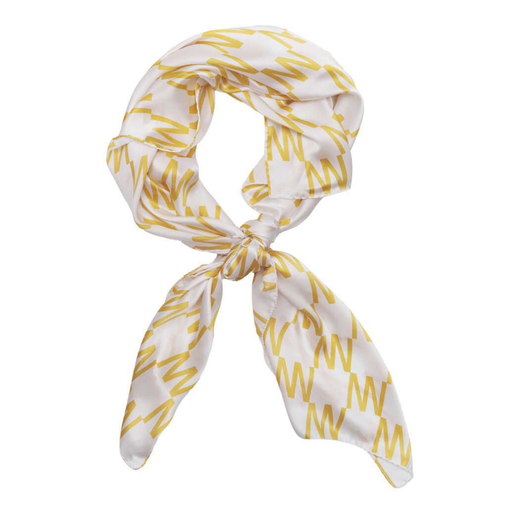 AUREA WHITE SILK SCARF